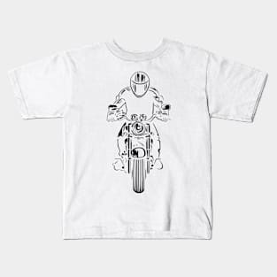 Classic Motorcycle White Kids T-Shirt